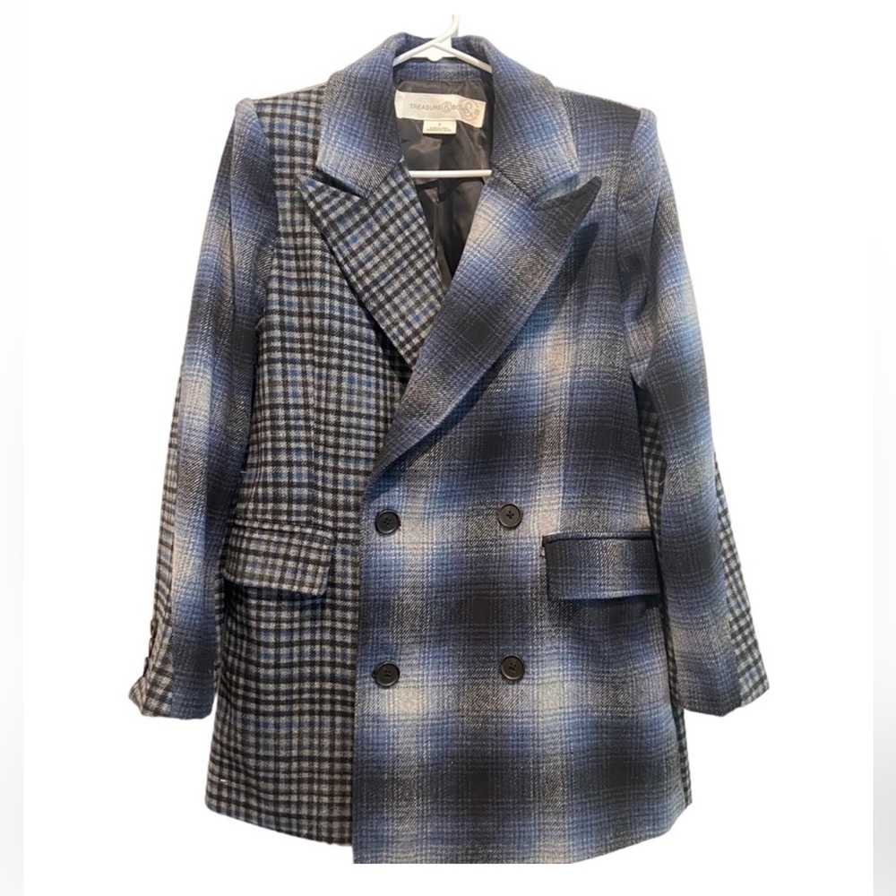 Nordstrom Treasure & Bond mixed plaids Coat